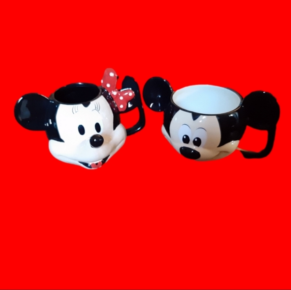 Set of Mickey and Minnie Mugs